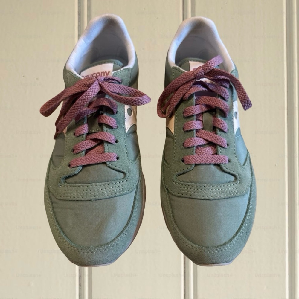 Saucony Jazz Original Sneakers Green & Pink Women's Size 8 - Picture 3 of 8